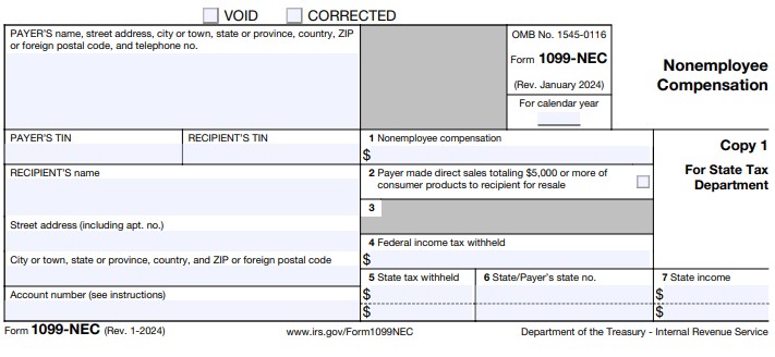 1099 irs nec form